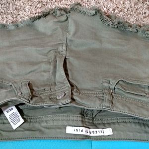 Forest green shorts - Celebrity Pink